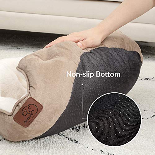 Bedsure Spherical Pet Mattress for Small Canines and Indoor Cats - Washable 20-Inch Pet and Kitten Mattress with Non-Slip Backside, Camel Coloration