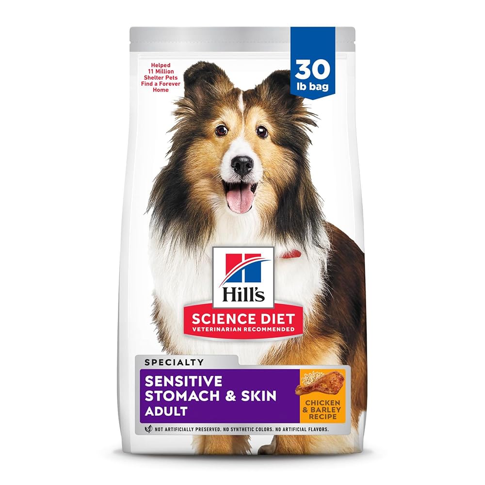 Hill’s Science Eating regimen Dry Canine Meals for Adults with Delicate Abdomen & Pores and skin – Rooster Recipe, 30 lbs