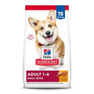 Hill’s Science Eating regimen Premium Vitamin Dry Canine Meals for Adults 1-6 Years, Hen & Barley Taste, Small Kibble, 15 lb Bag