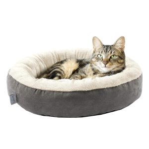 Love’s Cabin Spherical Donut Pet Mattress for Cats and Small Canine – 20-Inch, Anti-Slip and Water-Resistant Base, Extremely-Gentle and Sturdy Cloth, Washable Luxurious Design