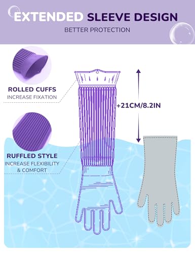 Pecute Prolonged Pet Grooming Gloves - Warmth-Resistant Cat Bathing Gloves with Excessive-Density Bristles, Silicone Canine Bathing Gloves That includes an Improved 5-Finger Design for Washing